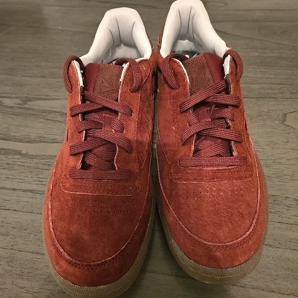 Reebok Men's Burgundy Suede Sneakers - Picture 5 of 5